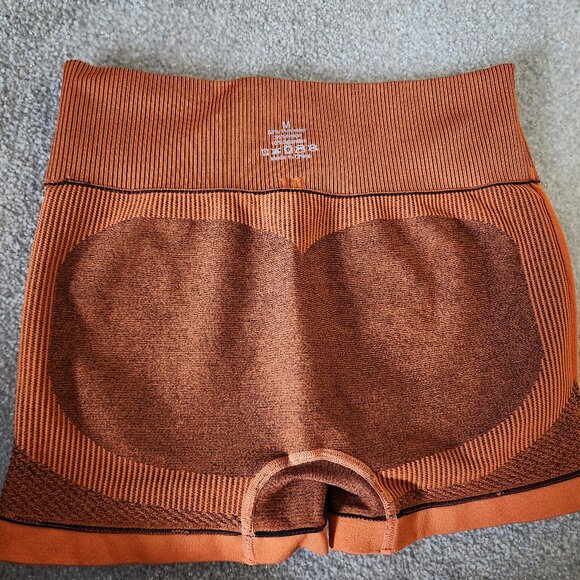 Orange and Brown Workout Shorts - Picture 9 of 11